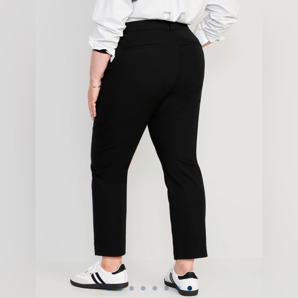 🆕 Old Navy Women’s High-Waisted Pixie Straight Ankle Pants Black 14 Tall Large - Picture 7 of 15